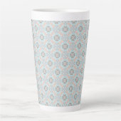 Tasse Latte Motif de coquillages en continu (Devant)
