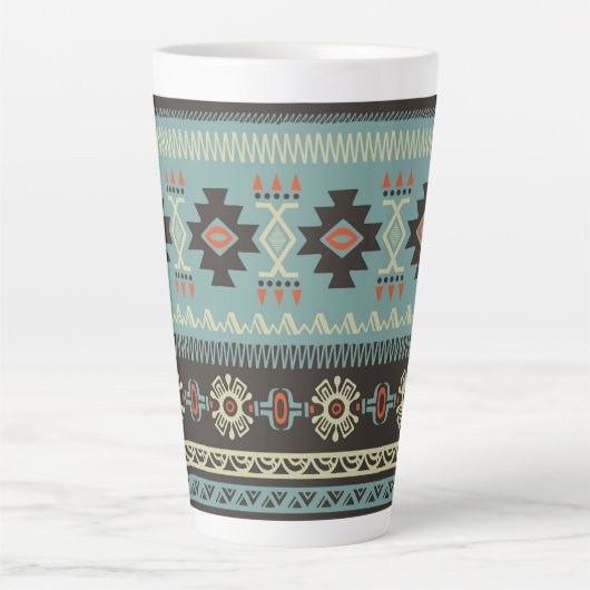 Tasse Latte Motif de couverture natif (Devant)