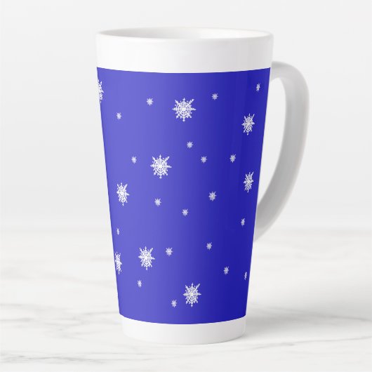 Tasse Latte Motif de danse Snowflake (Angle droit)