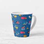 Tasse Latte Motif de déplacement de construction mûre (Angle droit)
