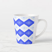 Tasse Latte Motif de diamant bleu royal (Droite)