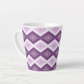 Tasse Latte Motif de diamant violet (Angle gauche)
