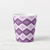 Tasse Latte Motif de diamant violet (Devant)