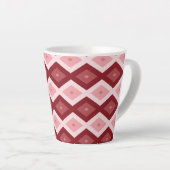 Tasse Latte Motif de diamants rouges (Angle droit)