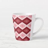 Tasse Latte Motif de diamants rouges (Droite)