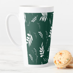 Tasse Latte motif de feuille