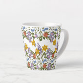 Tasse Latte Motif de fleurs (Angle droit)
