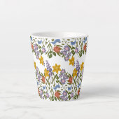 Tasse Latte Motif de fleurs (Devant)