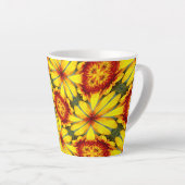 Tasse Latte Motif de fleurs d'or (Angle droit)