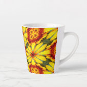 Tasse Latte Motif de fleurs d'or (Droite)
