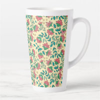 Motif de fleurs et de feuilles pressées dessinées
