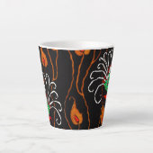 Tasse Latte Motif de fleurs sauvages (Devant)
