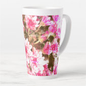 Tasse Latte Motif de floraison florale rose – Conception botan (Angle droit)