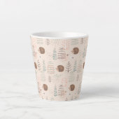 Tasse Latte Motif de hérisson de bois mignon (Devant)