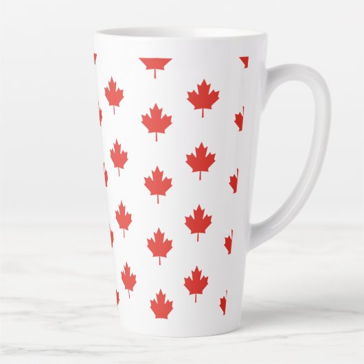Tasse Latte Motif de l'emblème Feuille d'érable Canada-24105 (Droite)