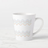 Tasse Latte Motif de lignes courbes colorées (Droite)