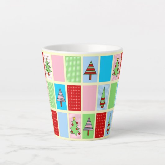 Tasse Latte Motif de Noël coloré (Devant)