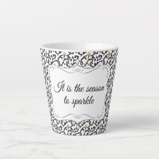 Tasse Latte Motif de Noël élégant personnalisé