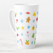 Tasse Latte Motif de Noël mignon (Angle gauche)
