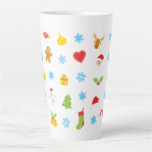 Tasse Latte Motif de Noël mignon (Devant)
