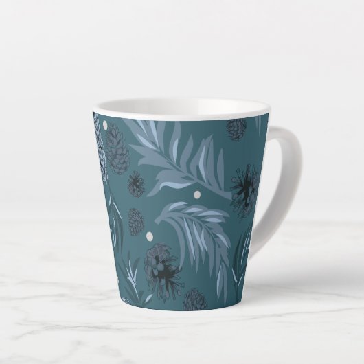 Tasse Latte Motif de Noël, Pine Snow 12 (Angle droit)