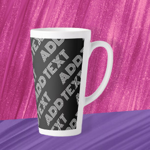 Tasse Latte Motif de nom ou de mot rétro-moderne gras