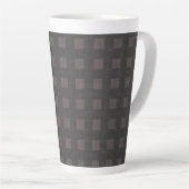 Tasse Latte Motif de notes connecté 01 (Angle droit)