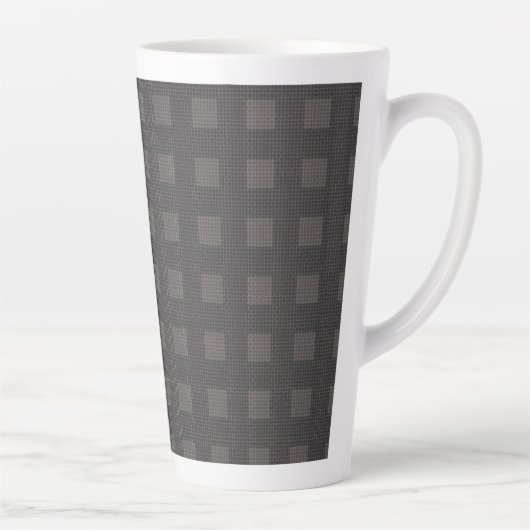 Tasse Latte Motif de notes connecté 01 (Droite)