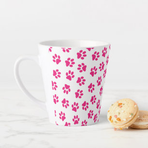 Tasse Latte Motif De Pailles, Paniers De Chien, Pailles Roses