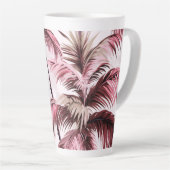 Tasse Latte Motif de palme Ethereales rosé (Angle droit)