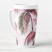 Tasse Latte Motif de palme Ethereales rosé (Angle gauche)