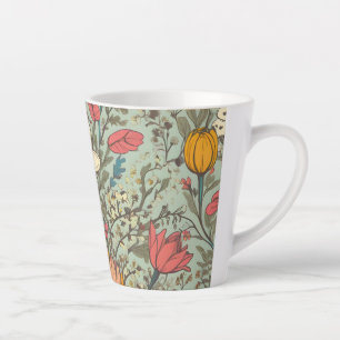 Tasse Latte Motif de printemps floral