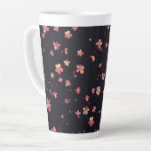 Tasse Latte Motif de rêve floral foncé (Angle gauche)
