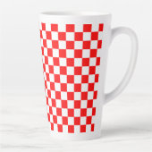 Tasse Latte Motif de tableau croate rouge blanc moderne Lat (Droite)