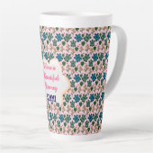 Tasse Latte Motif de tortue personnalisé (Angle droit)
