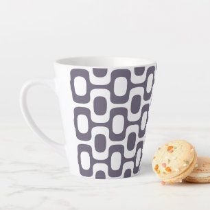 Tasse Latte Motif de trottoir d'Ipanema, Motif de plage, Brési