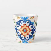 Tasse Latte Motif de tuiles siciliennes (Devant)