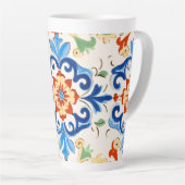 Tasse Latte Motif de tuiles siciliennes (Angle droit)
