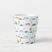 Tasse Latte Motif de véhicule routier migre (Devant)