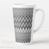 Tasse Latte Motif de zigzag géométrique noir et blanc (Droite)