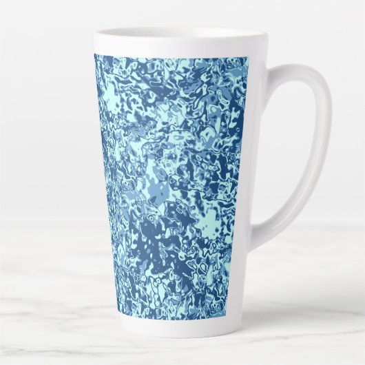 Tasse Latte Motif d'eau no 1 Black BG (Droite)