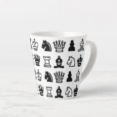 Tasse Latte Motif d'échecs (Angle droit)