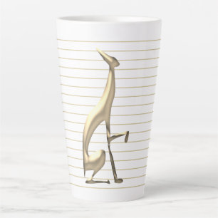 Tasse Latte Motif d'épée d'or de chien gris