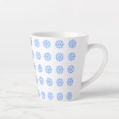 Tasse Latte Motif d'hiver bleu clair Snowflake (Droite)