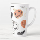Tasse Latte Motif d'horreur d'Halloween coloré |Bonne Hallowee (Droite)