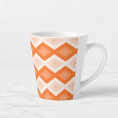 Tasse Latte Motif diamant orange (Droite)