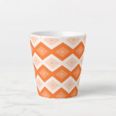 Tasse Latte Motif diamant orange (Devant)