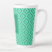 Tasse Latte Motif diamant trois tons vert Monogramme (Droite)