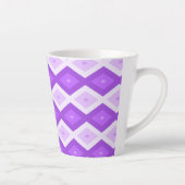 Tasse Latte Motif diamant violet clair (Droite)