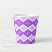 Tasse Latte Motif diamant violet clair (Devant)